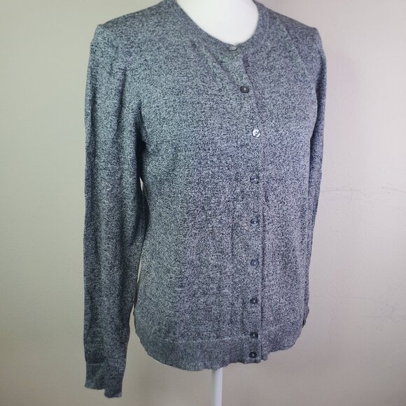 KAREN SCOTT Womens Gray Heather Button Cardigan S - Picture 1 of 10